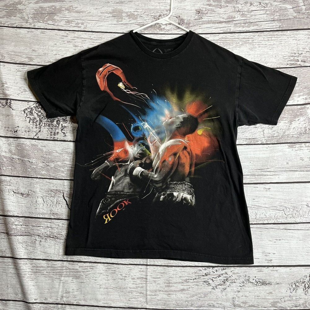 Rook Black Star Boxing Knock Out T-shirt Men's Large Black Short Sleeve